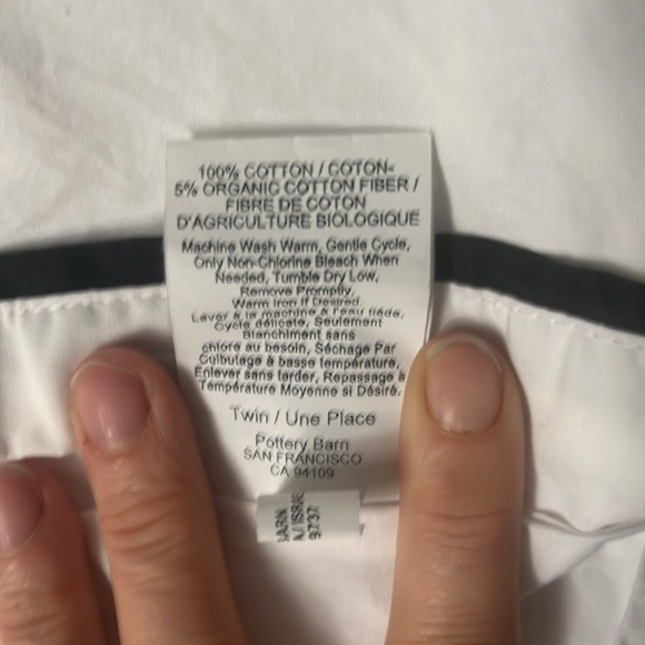 Pottery Barn Morgan Organic Percale Duvet Cover - Picture 6 of 7